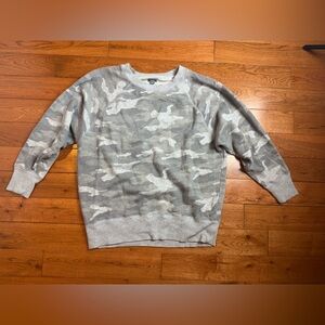 Aerie Gray Camo Crewneck Sweatshirt